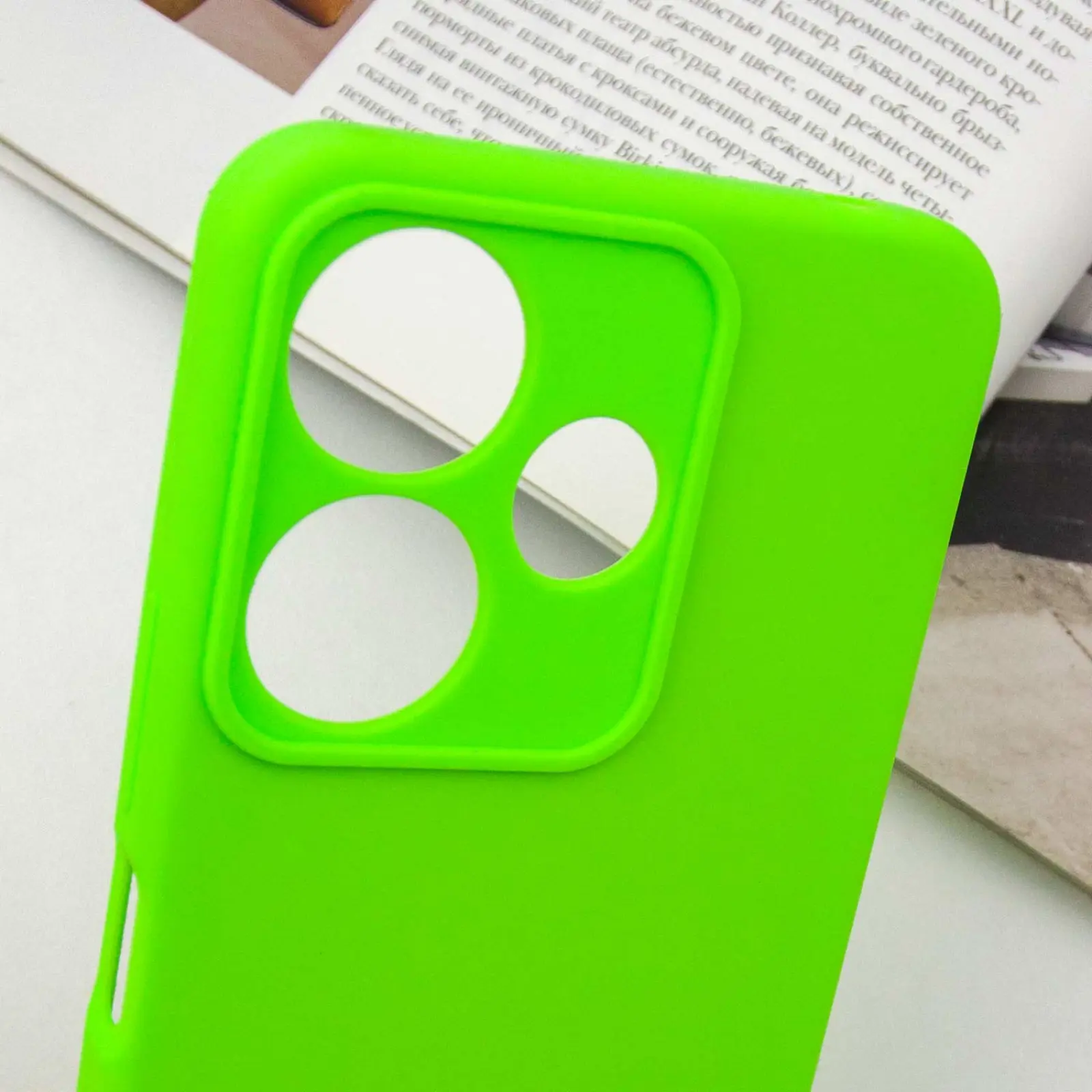 Чехол Silicone Cover Ummi Lakshmi Full Camera (AA) для Xiaomi Redmi 13 4G / Poco M6 4G, Салатовый / Neon Green 5, Силикон, купить оптом с доставкой