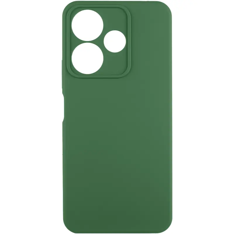 Чехол Silicone Cover Ummi Lakshmi Full Camera (AA) для Xiaomi Redmi 13 4G / Poco M6 4G, Зеленый / Dark green, Силикон, купить оптом с доставкой