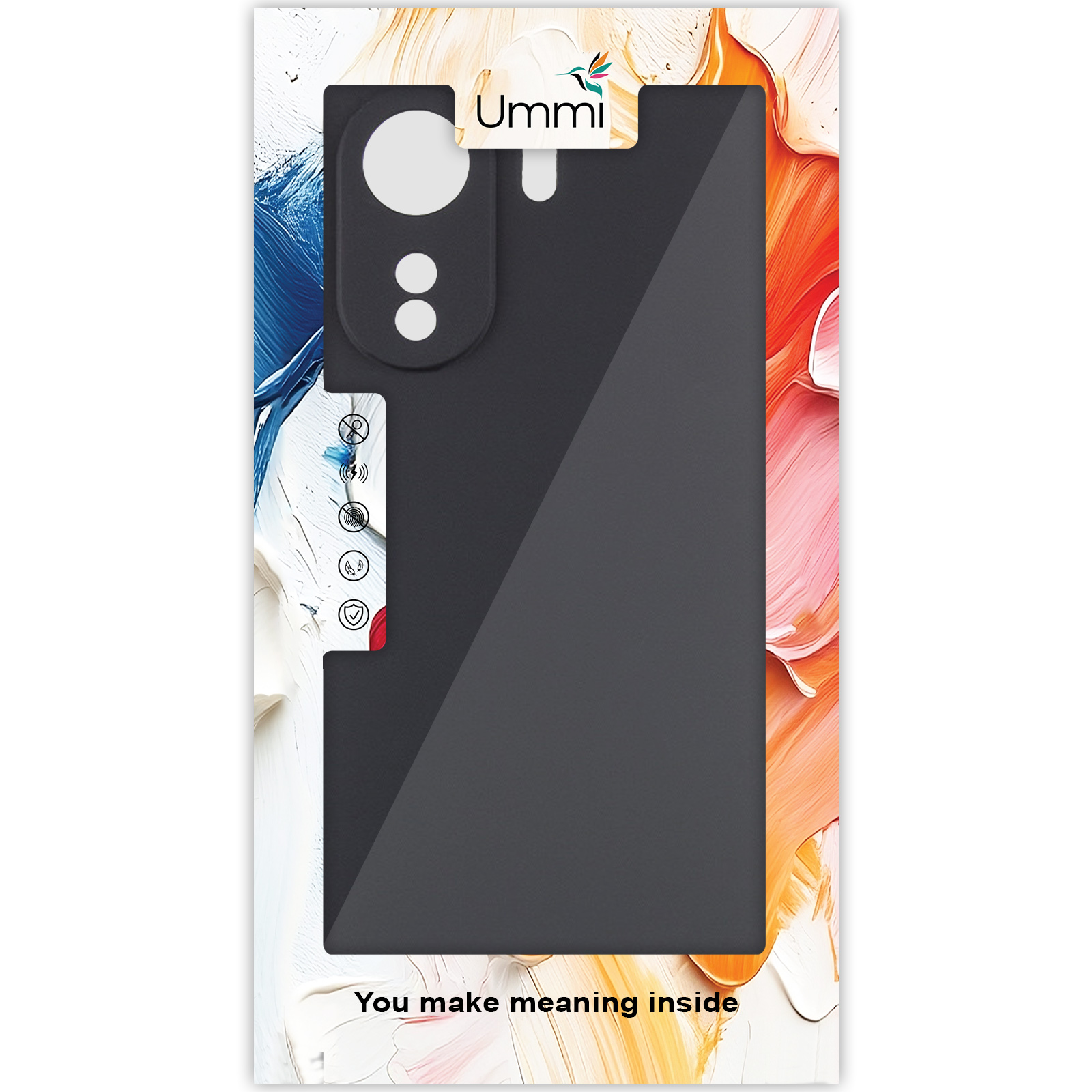 Чехол Silicone Cover Ummi Lakshmi Full Camera (AA) для Oppo A60 4G, Черный / Black 2, Силикон, купить оптом с доставкой