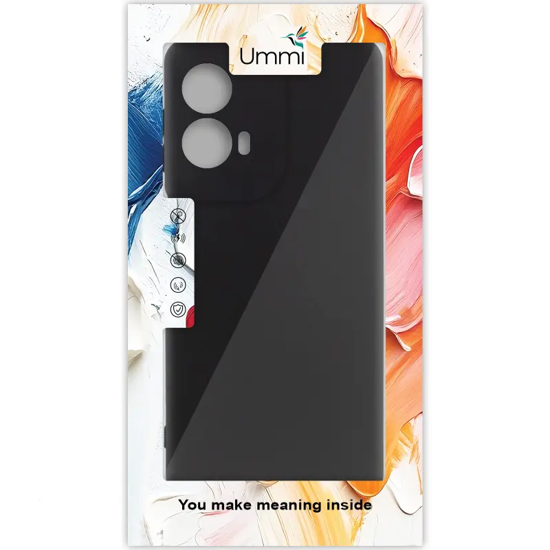 Чехол Silicone Cover Ummi Lakshmi Full Camera (AA) для Motorola Moto G85, Черный / Black 2, Силикон, купить оптом с доставкой