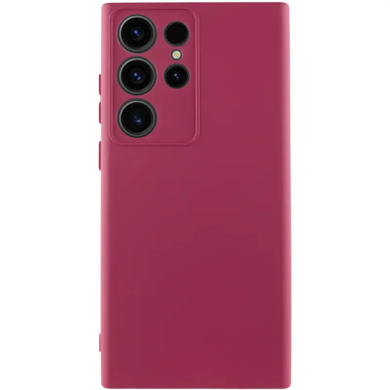 Чехол Silicone Cover Ummi Lakshmi Full Camera (AA) для Samsung Galaxy S25 Ultra, Бордовый / Marsala, Силикон, купить оптом с доставкой