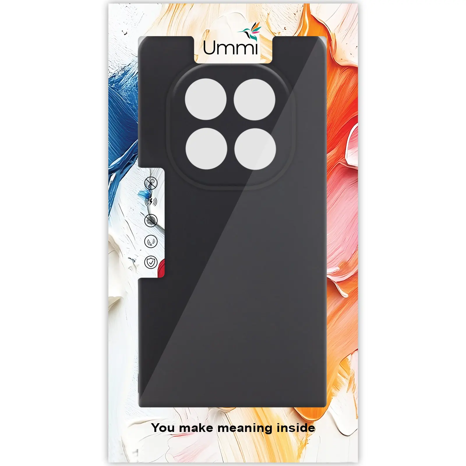 Чехол Silicone Cover Ummi Lakshmi Full Camera (AA) для Xiaomi Redmi Note 14 Pro+ 5G, Черный / Black 1, Силикон, купить оптом с доставкой
