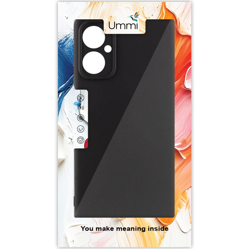 Чехол Silicone Cover Ummi Lakshmi Full Camera (AA) для Motorola Moto G55 5G, Черный / Black 1, Силикон, купить оптом с доставкой