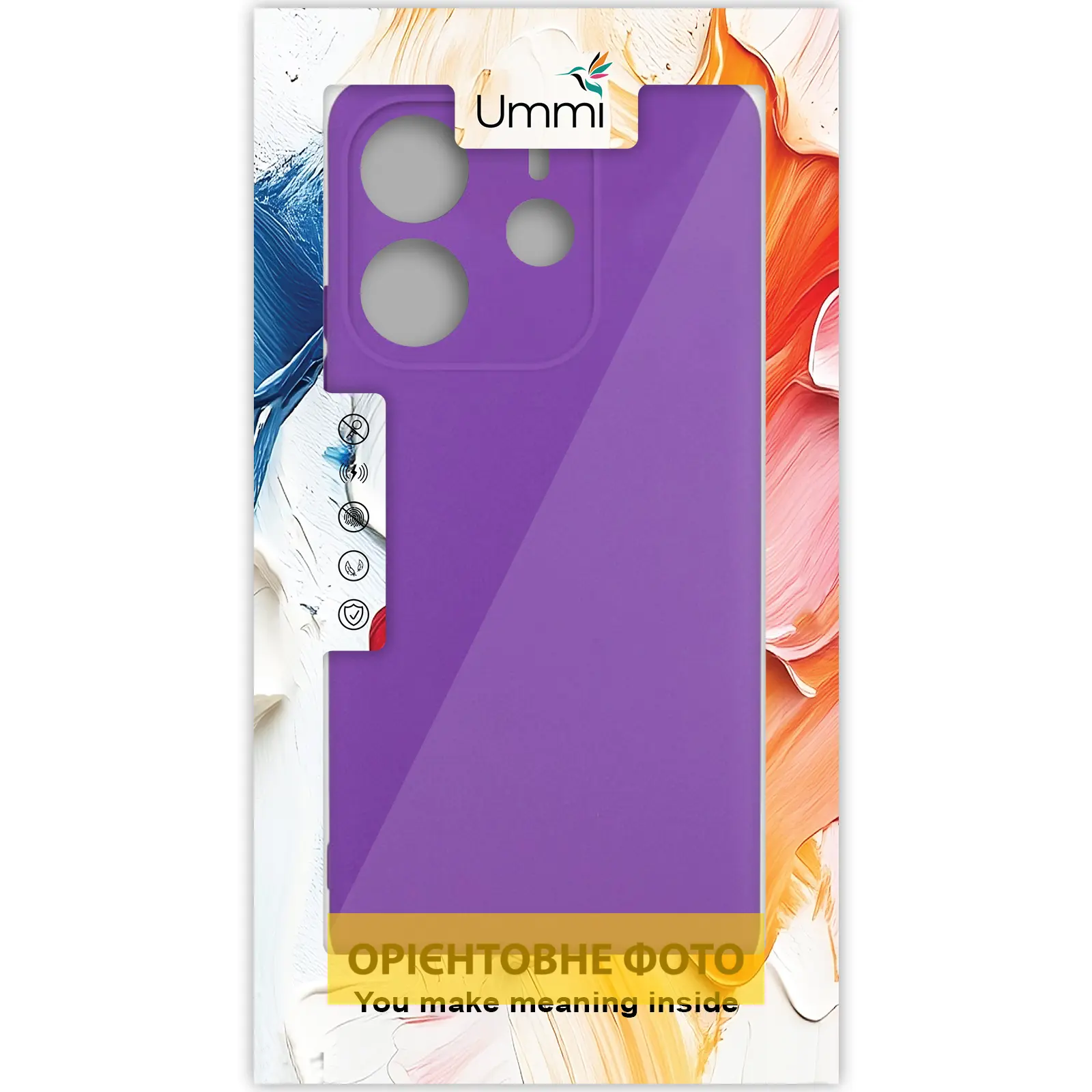 Чехол Silicone Cover Ummi Lakshmi Full Camera (AA) для Xiaomi Redmi Note 14 Pro 4G/5G, Фиолетовый / Purple 1, Силикон, купить оптом с доставкой