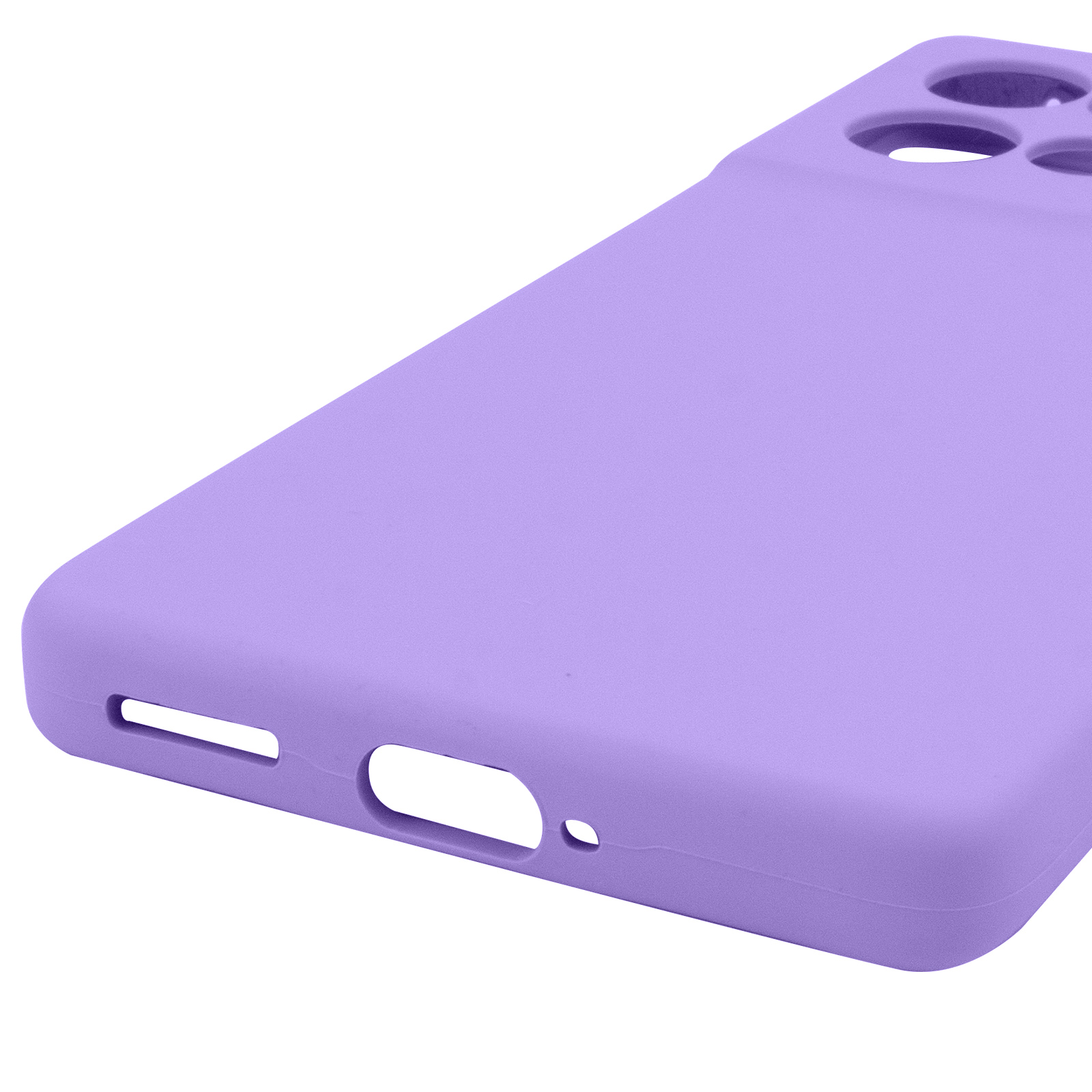 Чохол Silicone Cover Ummi Lakshmi Full Camera (AA) для Motorola Edge 50 Neo, Бузковий / Dasheen 4, Силікон, купити оптом з доставкою