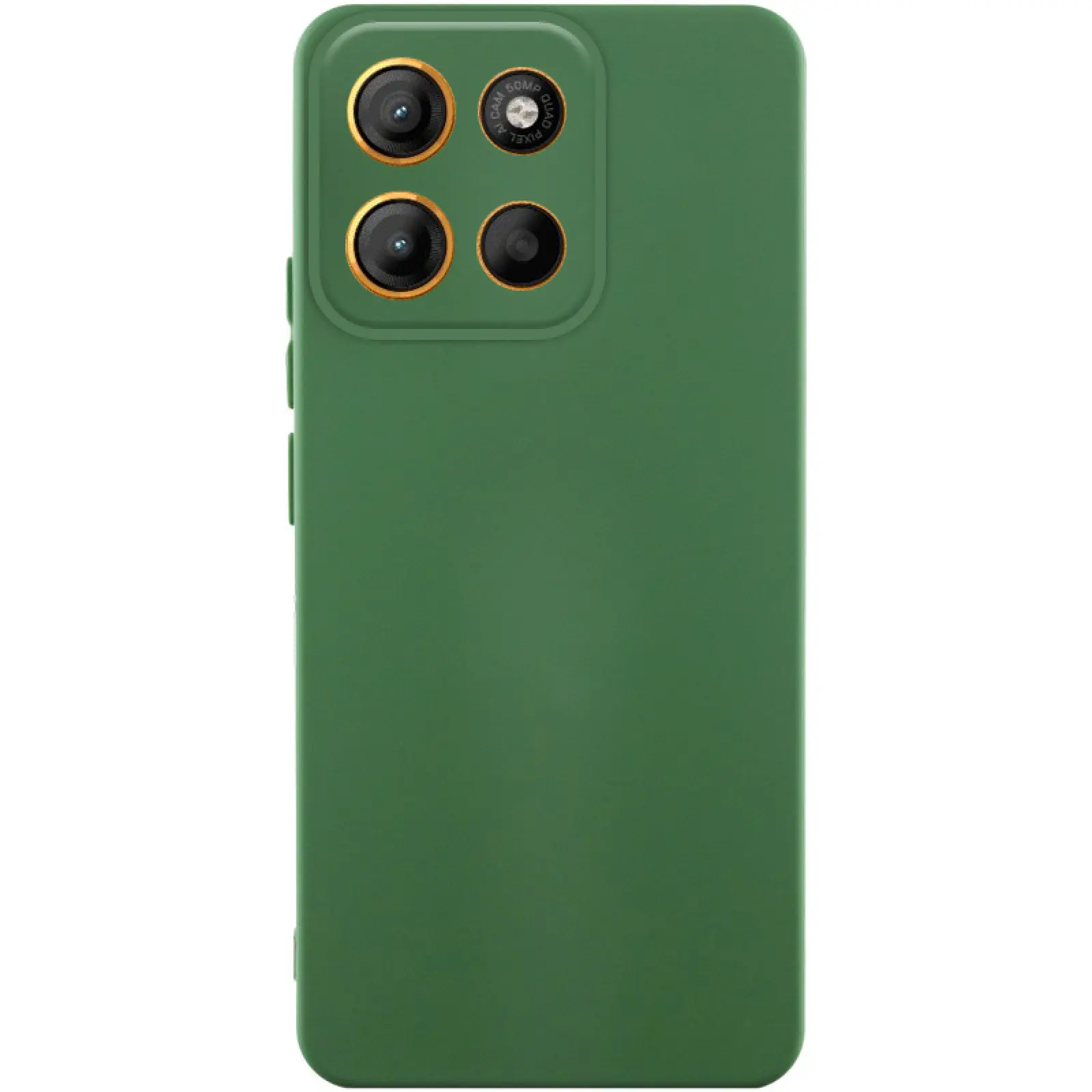 Чохол Silicone Cover Ummi Lakshmi Full Camera (AA) для Motorola Moto G15 4G, Зелений / Dark green, Силікон, купити оптом з доставкою