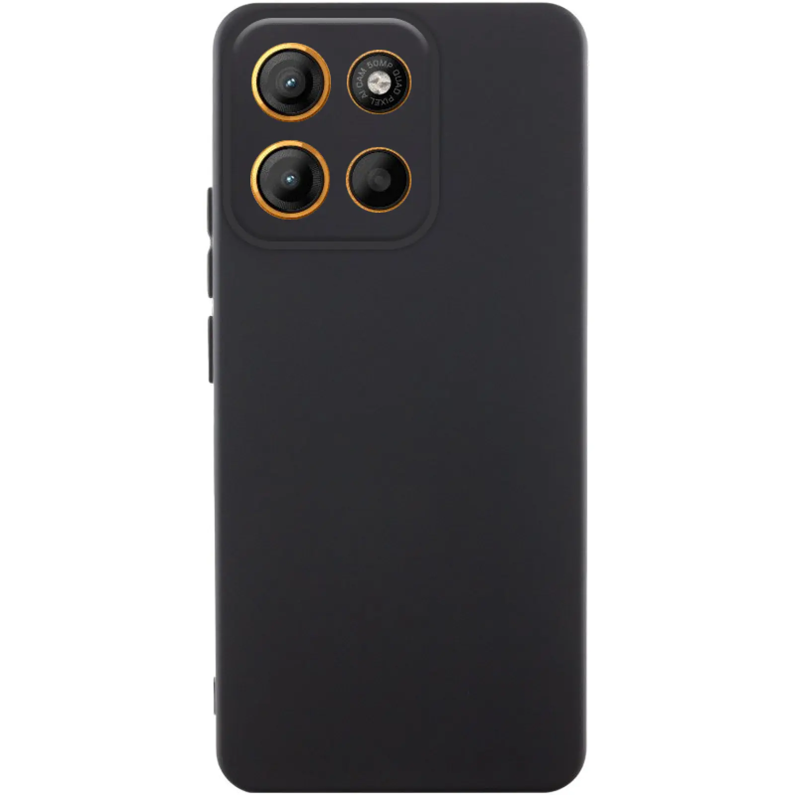 Чохол Silicone Cover Ummi Lakshmi Full Camera (AA) для Motorola Moto G15 4G, Чорний / Black, Силікон, купити оптом з доставкою