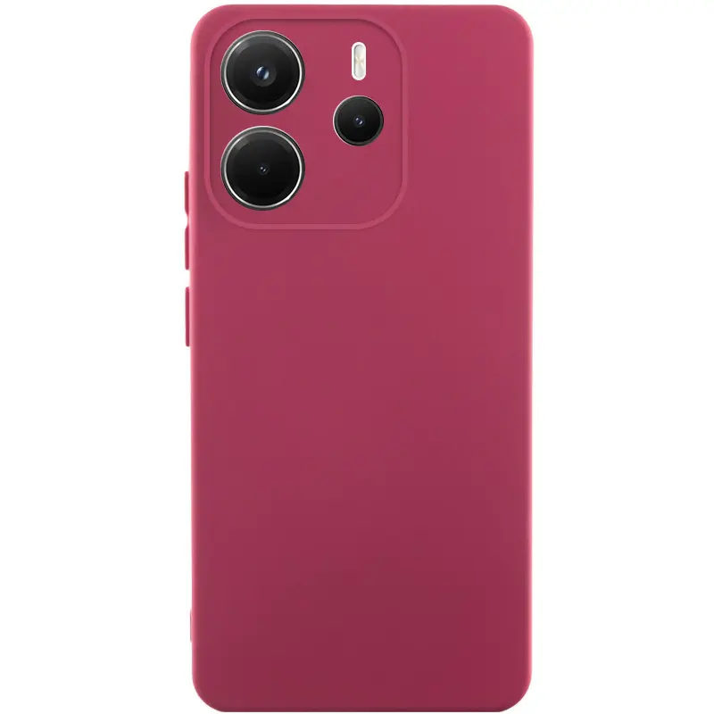 Чехол Silicone Cover Ummi Lakshmi Full Camera (AA) для Xiaomi Redmi Note 14 4G (Int. version), Бордовый / Marsala, Силикон, купить оптом с доставкой