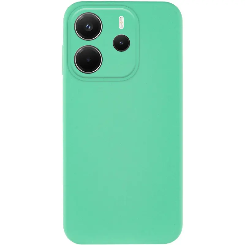 Чехол Silicone Cover Ummi Lakshmi Full Camera (AA) для Xiaomi Redmi Note 14 4G (Int. version), Ментоловый / Mint, Силикон, купить оптом с доставкой