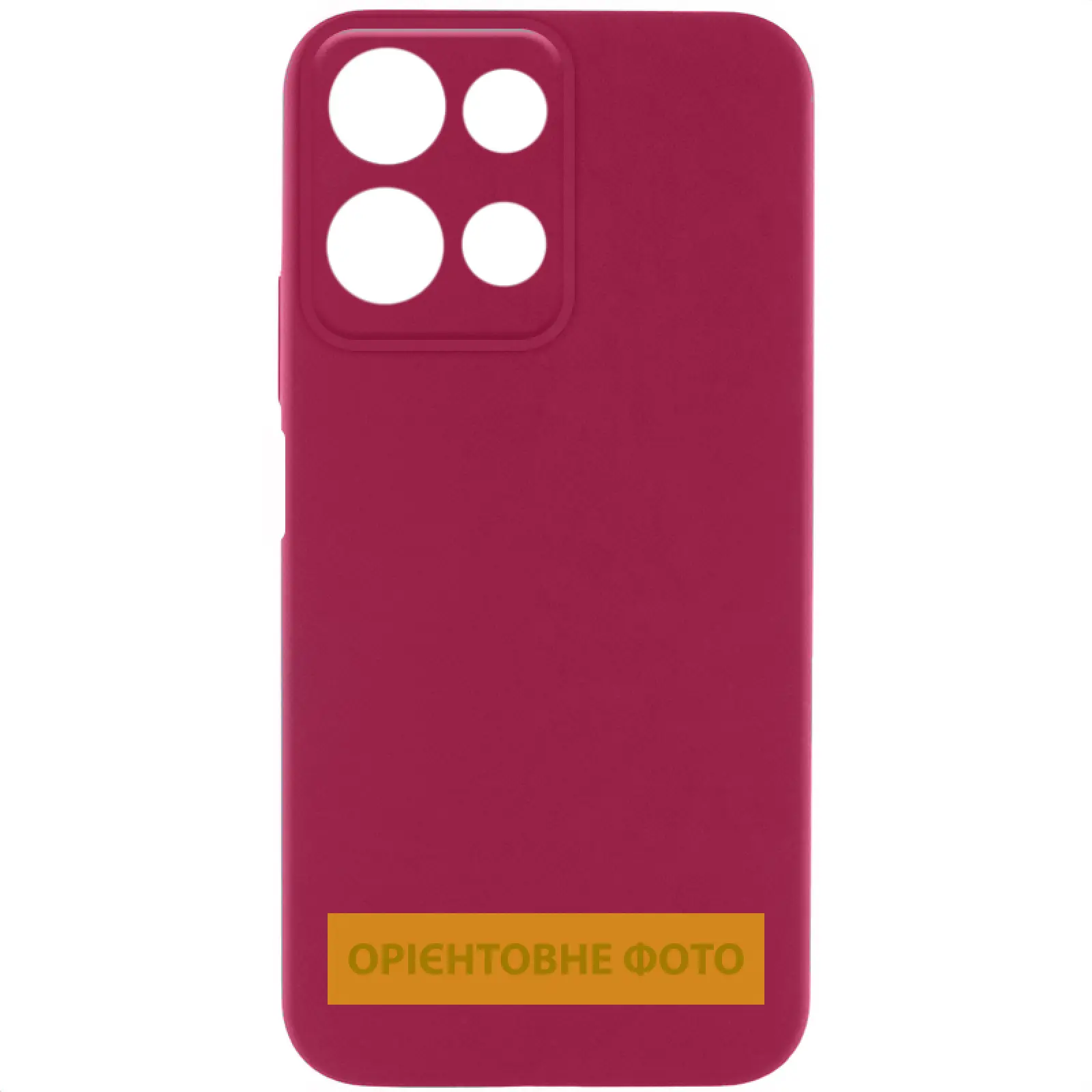Чохол Silicone Cover Ummi Lakshmi Full Camera (AA) для Motorola Moto G35, Бордовий / Marsala, Силікон, купити оптом з доставкою