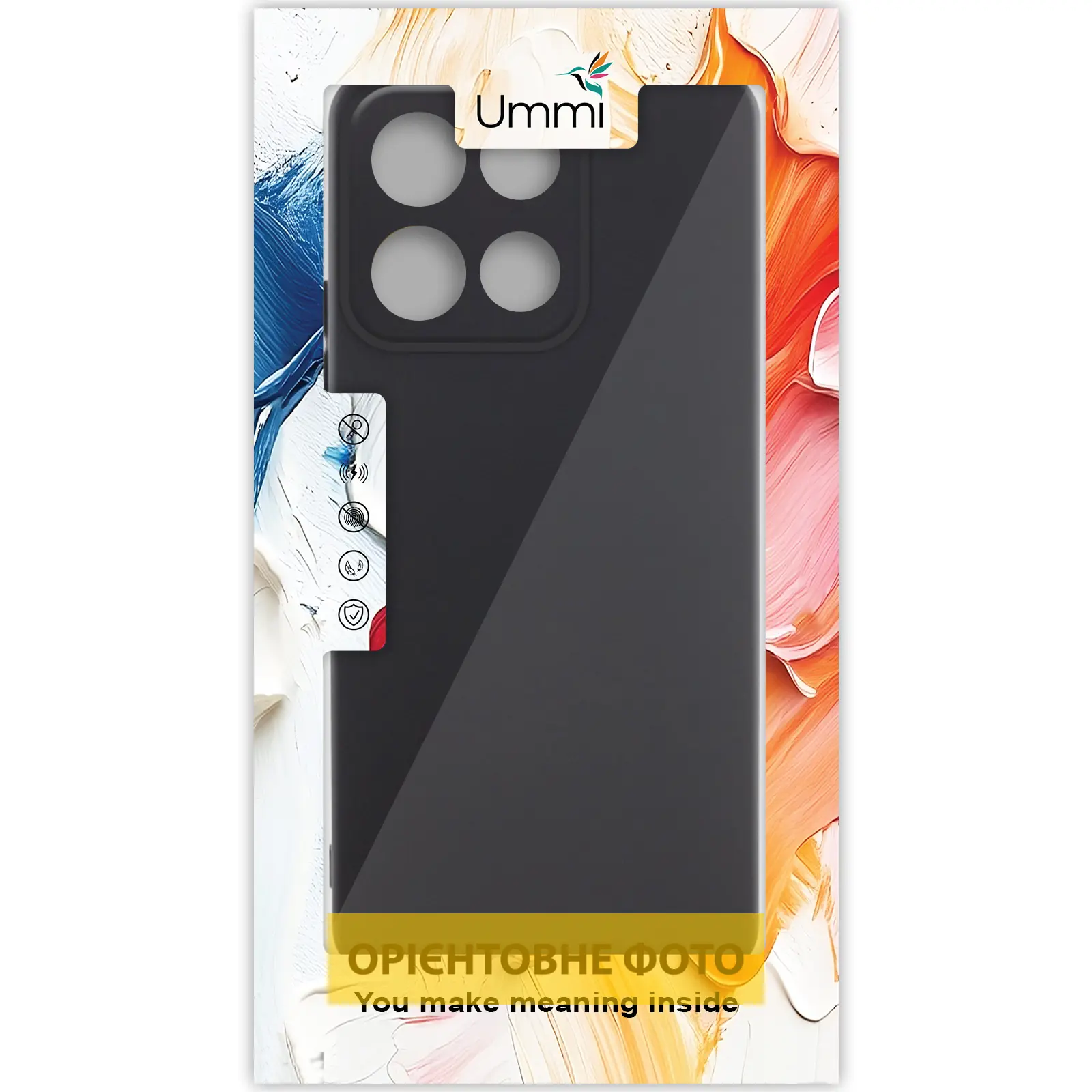 Чохол Silicone Cover Ummi Lakshmi Full Camera (AA) для Motorola Moto G86 5G, Чорний / Black 1, Силікон, купити оптом з доставкою