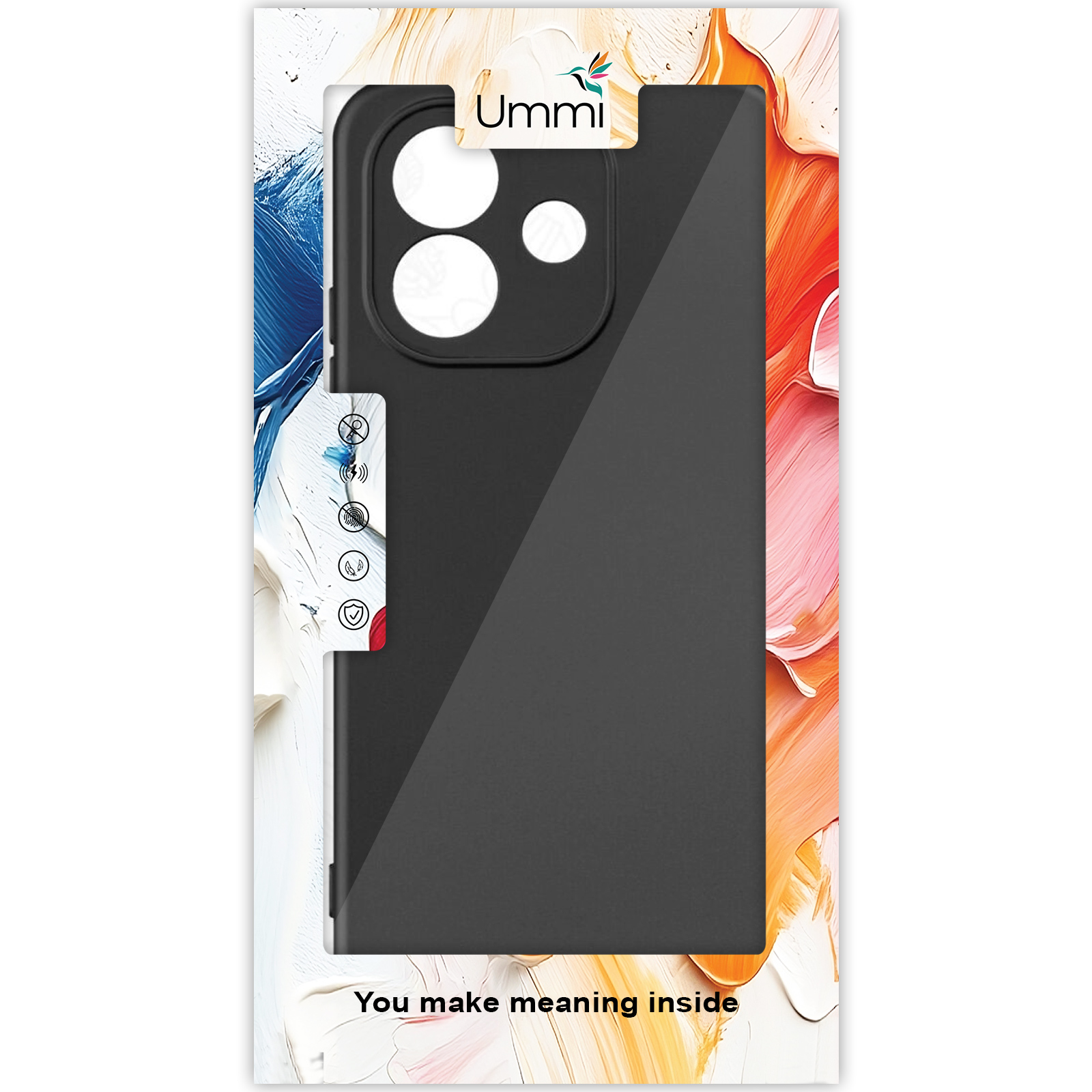 Чехол Silicone Cover Ummi Lakshmi Full Camera (AA) для Xiaomi Redmi Note 17 4G/5G, Черный / Black 1, Силикон, купить оптом с доставкой