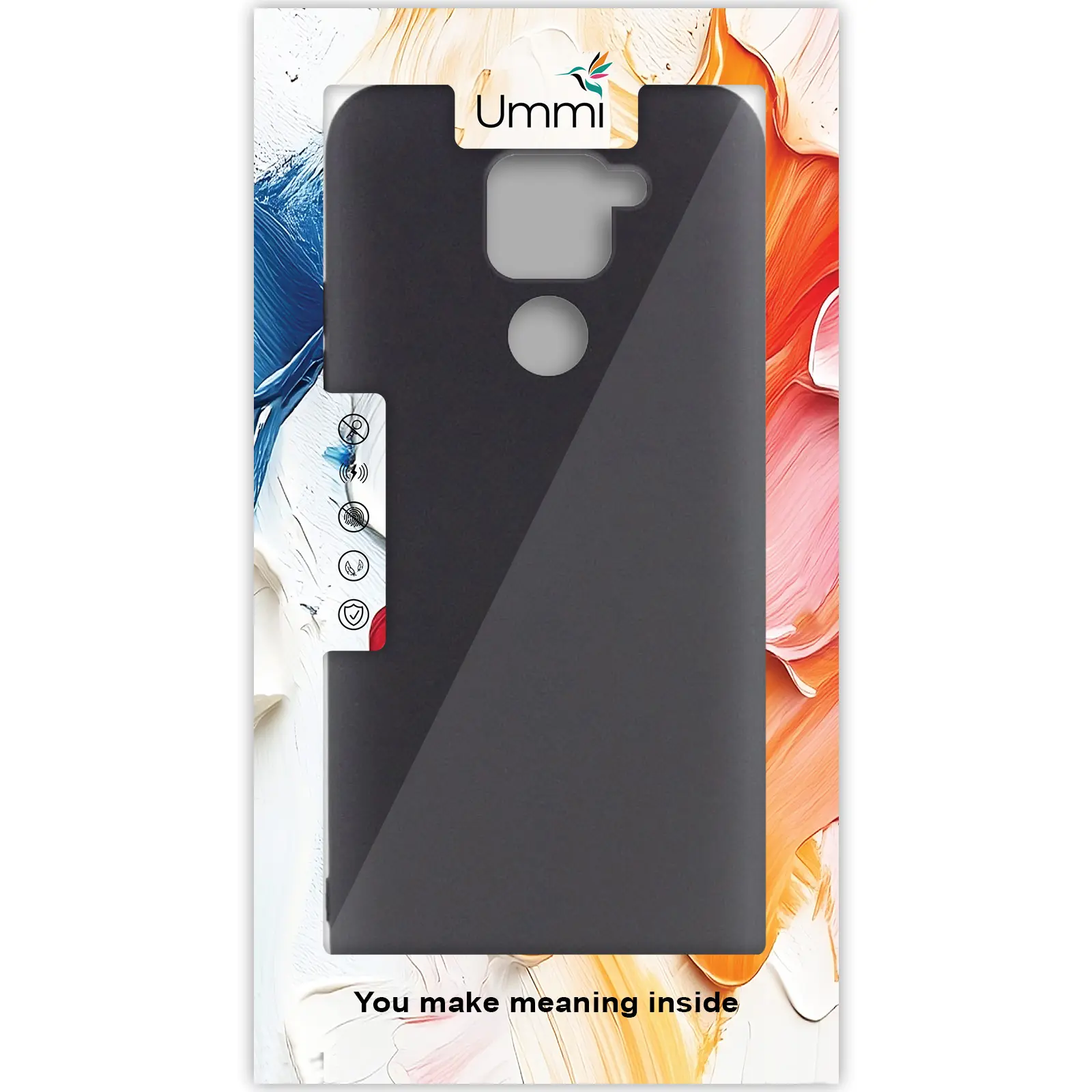 Чехол Silicone Cover Ummi Lakshmi (AA) для Xiaomi Redmi Note 9 / Redmi 10X, Черный / Black 1, Силикон, купить оптом с доставкой