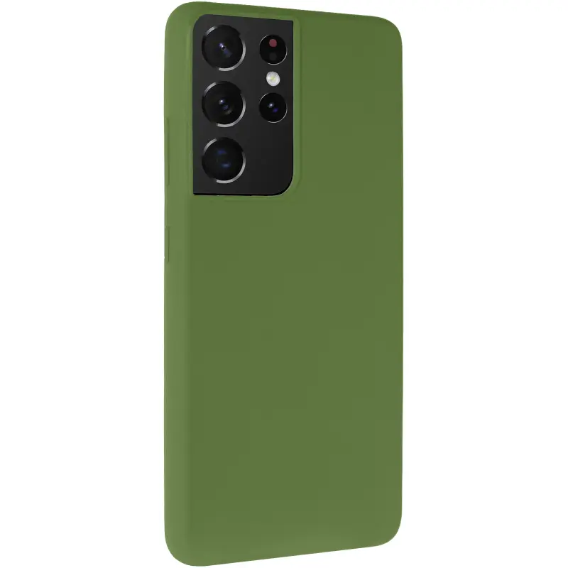 Чехол Silicone Cover Ummi Lakshmi (AA) для Samsung Galaxy S21 Ultra, Зеленый / Dark green, Силикон, купить оптом с доставкой