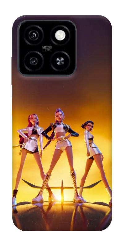Чехол itsPrint Golden Huntrix для ZTE Blade A55 4G, к-pop, купить оптом с доставкой