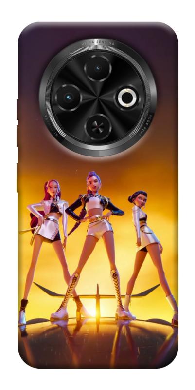 Чохол itsPrint Golden Huntrix для TECNO Spark 30C, к-pop, купити оптом з доставкою