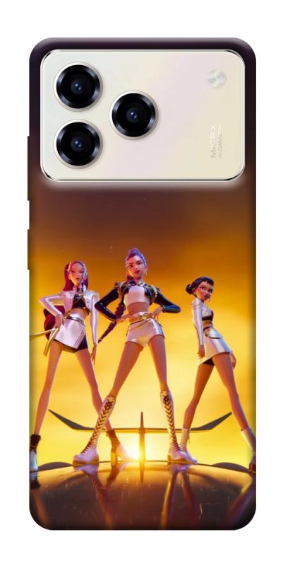 Чехол itsPrint Golden Huntrix для ZTE Blade A76, к-pop, купить оптом с доставкой