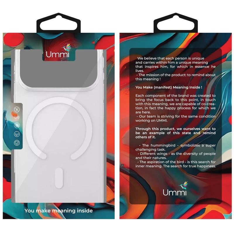 Чехол Ummi transparent with MagSafe для Apple iPhone 17 Pro (6.3) на картинке №2