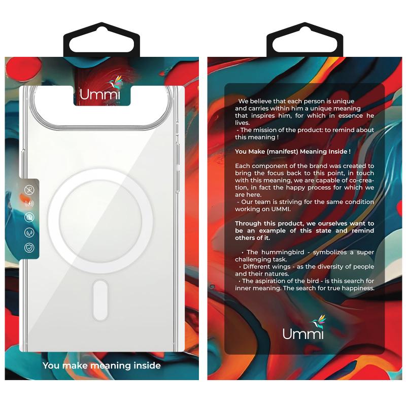 Чехол Ummi transparent with MagSafe для Apple iPhone 17 Air (6.5) на картинке №2