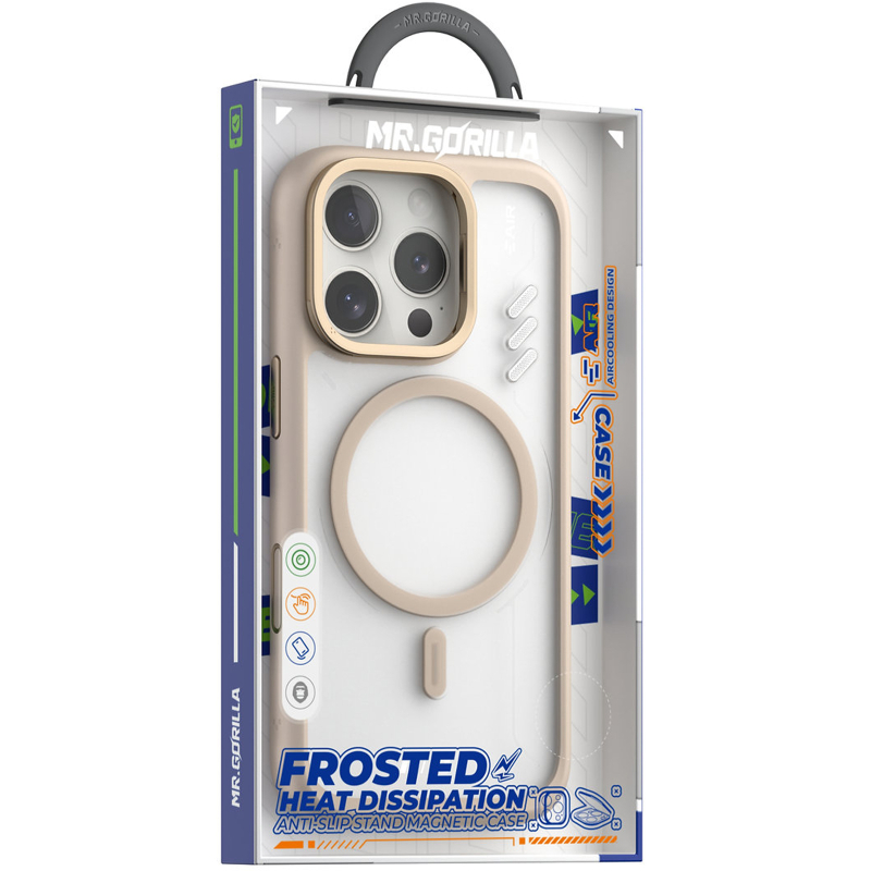 TPU+PC чохол Blueo Frosted Heat Dissipation Stand with MagSafe для Apple iPhone 16 Pro Max (6.9) на малюнкі №2