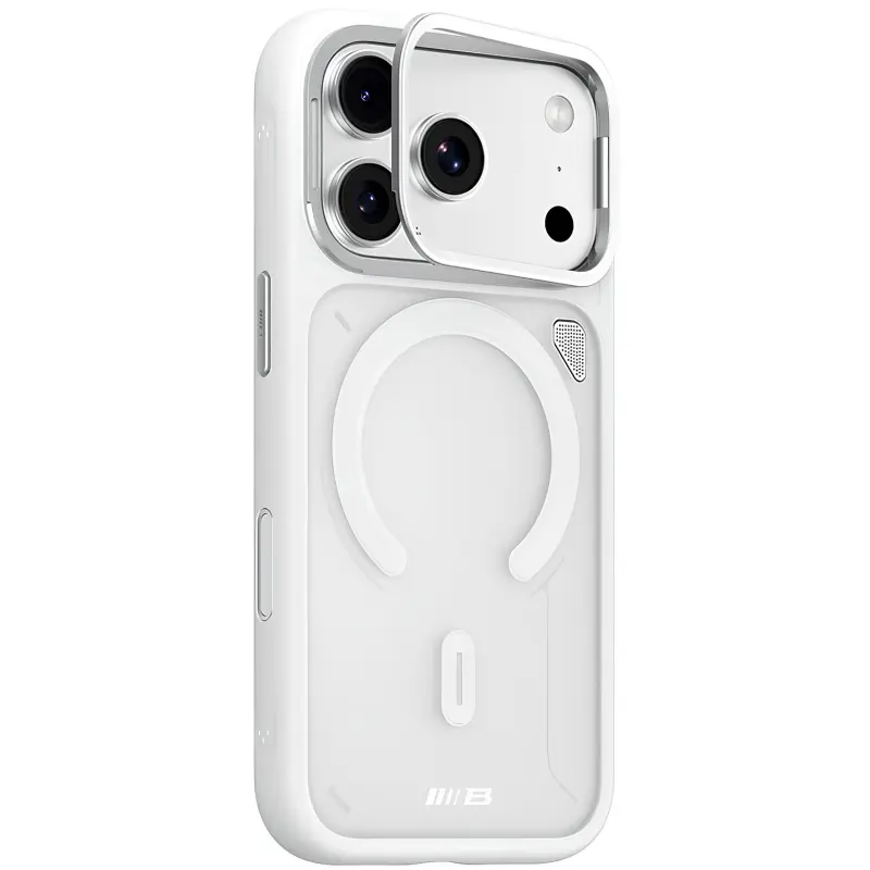 TPU+PC чехол Blueo Frosted Heat Dissipation Stand with MagSafe для Apple iPhone 17 Pro (6.3"), Белый / White, TPU+PC, купить оптом с доставкой