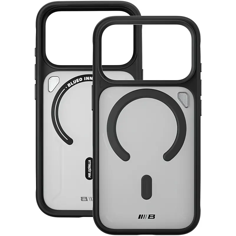 TPU+PC чехол Blueo Frosted Heat Dissipation Stand with MagSafe для Apple iPhone 17 Pro (6.3"), Черный / Black 2, TPU+PC, купить оптом с доставкой