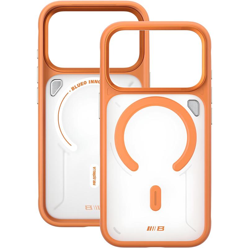 TPU+PC чехол Blueo Frosted Heat Dissipation Stand with MagSafe для Apple iPhone 17 Pro Max (6.9) на картинке №3