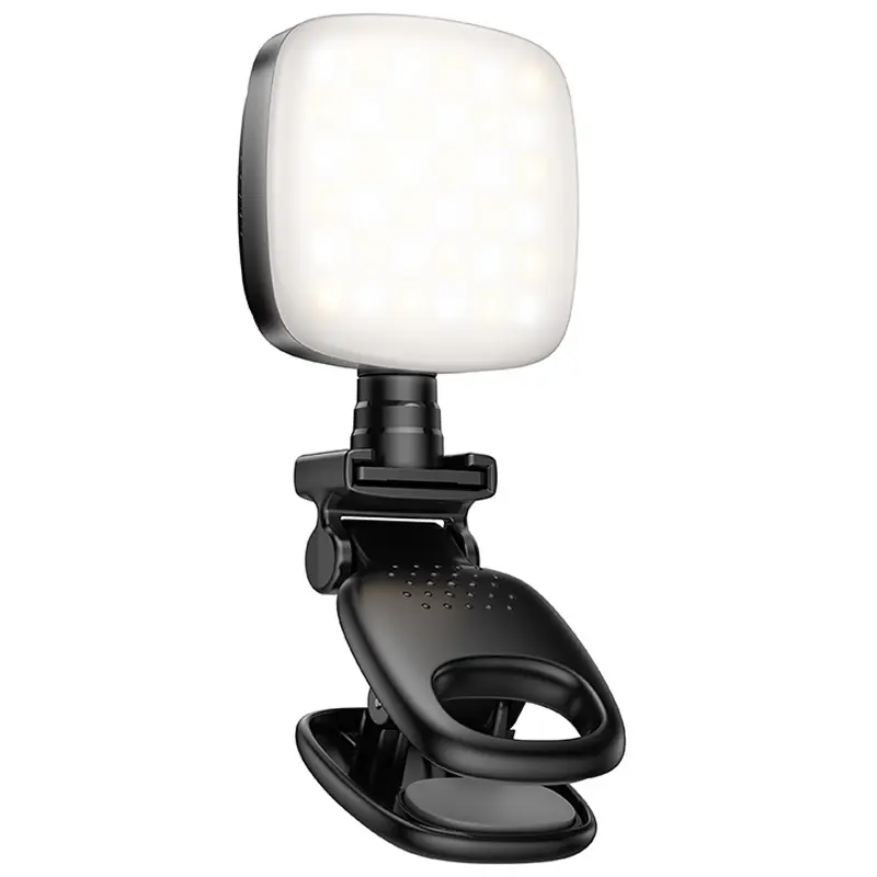 Портативная лампа для селфи Hoco K28 Square Selfie Light 200 mAh, Black, купить оптом с доставкой