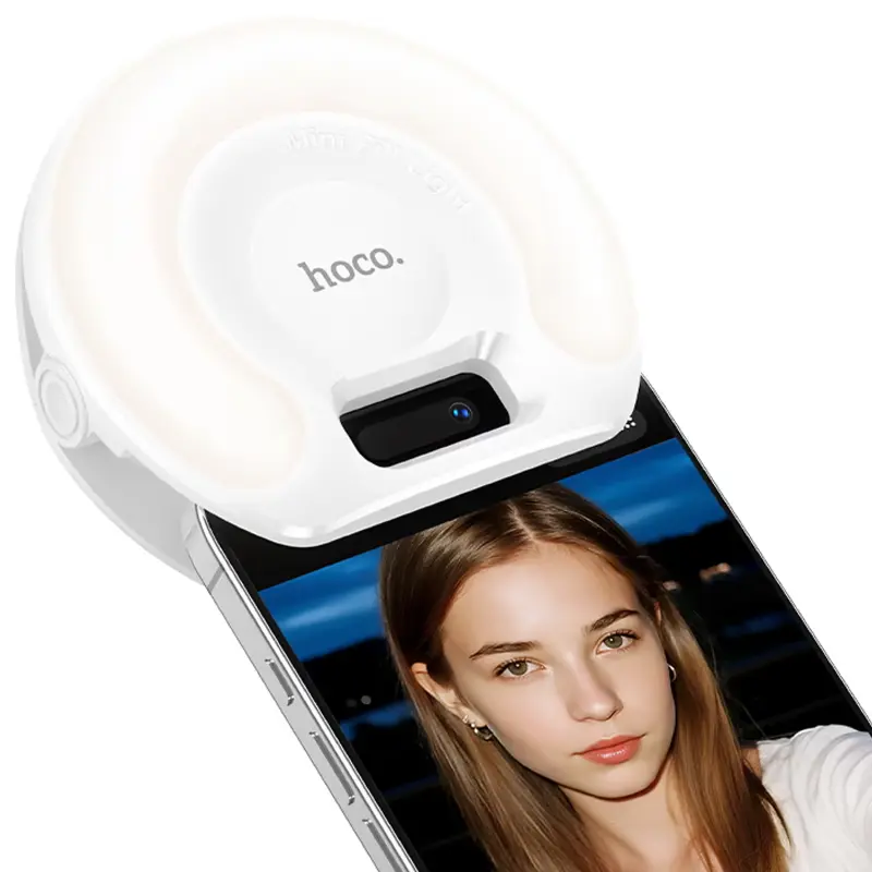 Портативна лампа для селфі Hoco K160 Olas 400 mAh, White 2, купити оптом з доставкою