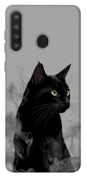 Чехол itsPrint Smoke cat для Samsung Galaxy A21