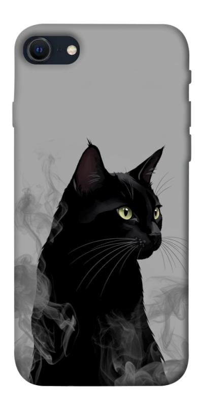 Чехол itsPrint Smoke cat для Apple iPhone SE (2020), животные, купить оптом с доставкой