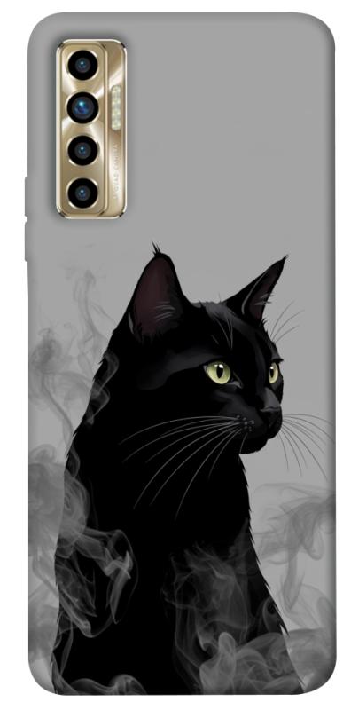 Чехол itsPrint Smoke cat для TECNO Camon 17P, животные, купить оптом с доставкой