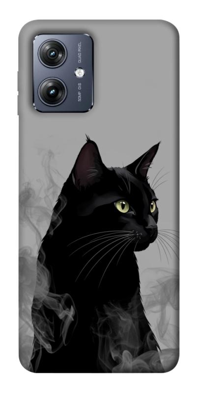 Чехол itsPrint Smoke cat для Motorola Moto G54, животные, купить оптом с доставкой