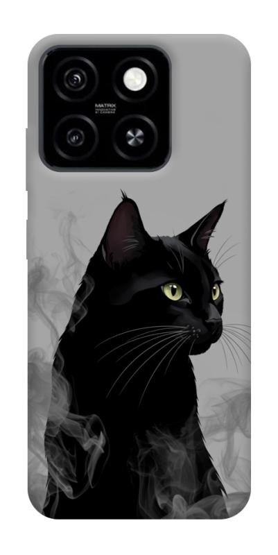 Чехол itsPrint Smoke cat для ZTE Blade A55 4G, животные, купить оптом с доставкой