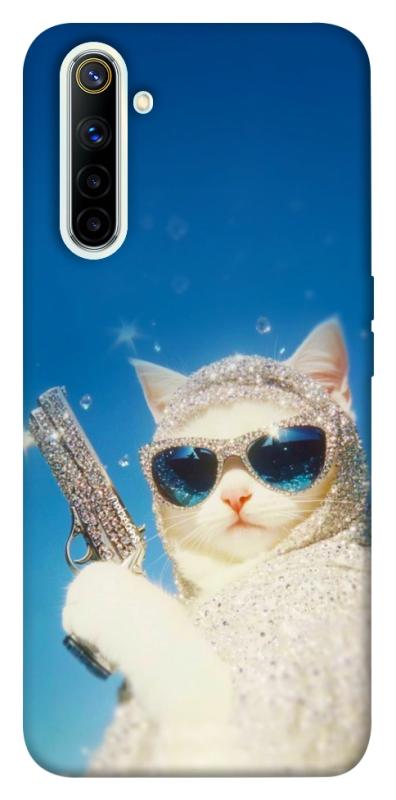 Чехол itsPrint Diamond kitty для Realme 6, животные, купить оптом с доставкой