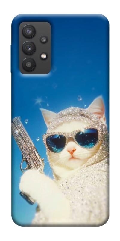 Чехол itsPrint Diamond kitty для Samsung Galaxy A32 (A326B) 5G, животные, купить оптом с доставкой