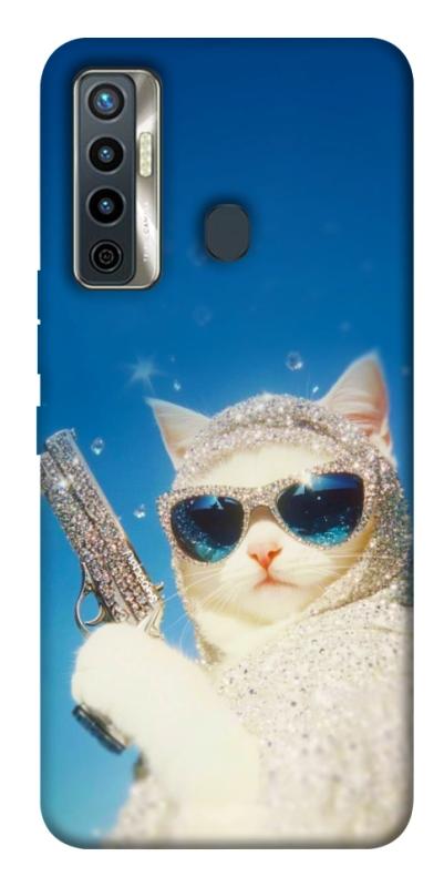Чехол itsPrint Diamond kitty для TECNO Camon 17 Pro, животные, купить оптом с доставкой