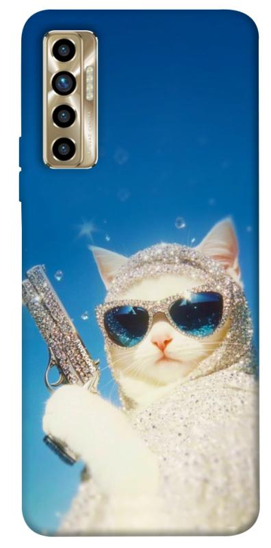 Чехол itsPrint Diamond kitty для TECNO Camon 17P, животные, купить оптом с доставкой