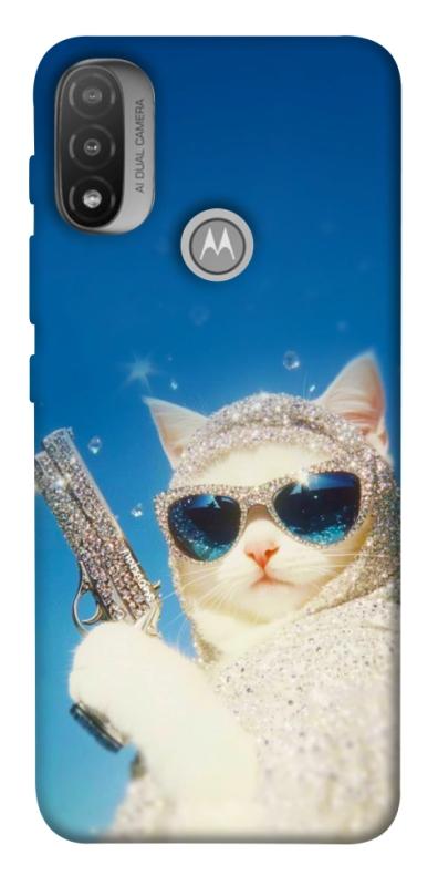 Чехол itsPrint Diamond kitty для Motorola Moto E20, животные, купить оптом с доставкой