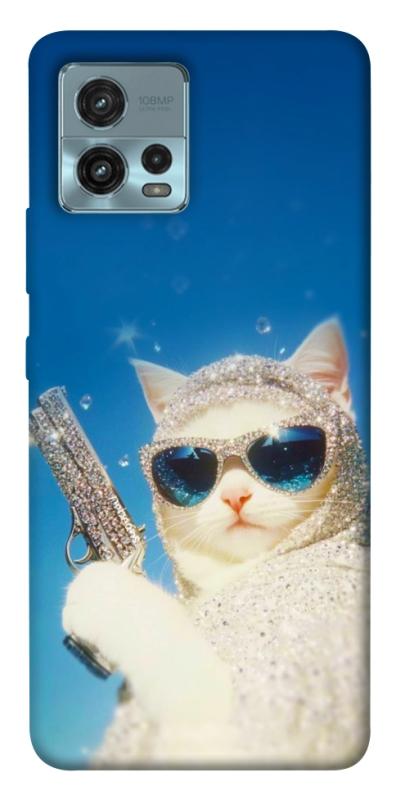 Чехол itsPrint Diamond kitty для Motorola Moto G72, животные, купить оптом с доставкой