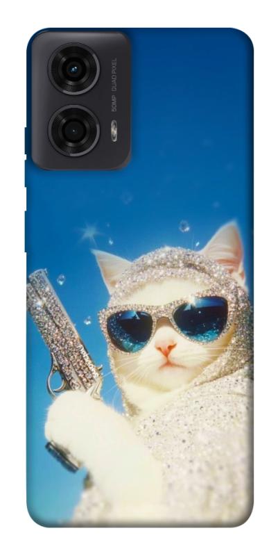 Чехол itsPrint Diamond kitty для Motorola Moto G24, животные, купить оптом с доставкой