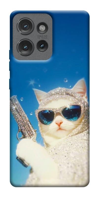 Чехол itsPrint Diamond kitty для Motorola Edge 50, животные, купить оптом с доставкой