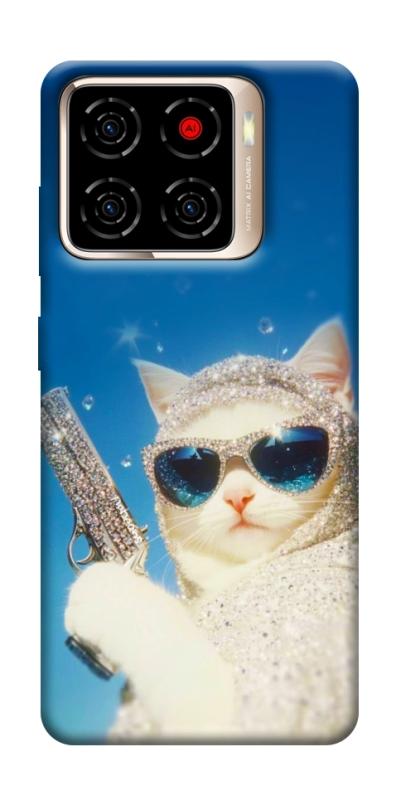 Чехол itsPrint Diamond kitty для ZTE Blade A56, животные, купить оптом с доставкой