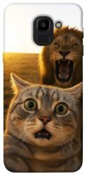 Чохол itsPrint Shocked cat and lion для Samsung J600F Galaxy J6 (2018)