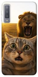 Чехол itsPrint Shocked cat and lion для Samsung A750 Galaxy A7 (2018)