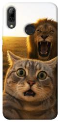 Чехол itsPrint Shocked cat and lion для Huawei P Smart (2019)