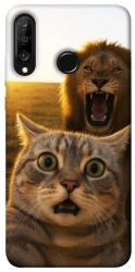 Чехол itsPrint Shocked cat and lion для Huawei P30 lite