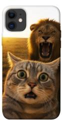 Чехол itsPrint Shocked cat and lion для Apple iPhone 11 (6.1")