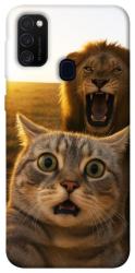 Чехол itsPrint Shocked cat and lion для Samsung Galaxy M30s / M21