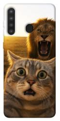 Чехол itsPrint Shocked cat and lion для Samsung Galaxy A21